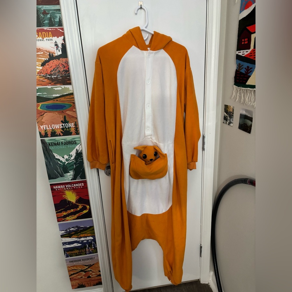Cozy Orange Animal Onesie Pajama